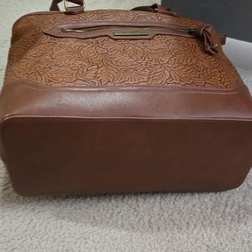 FRYE AND CO. Brown Embossed Shoulder Bag - Picture 15 of 16